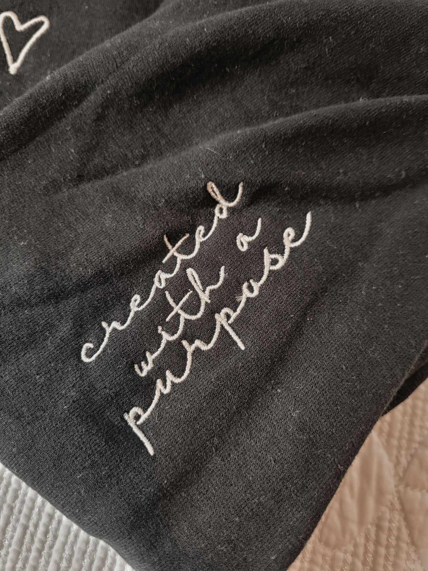 Created With A Purpose Embroidered Sweatshirt