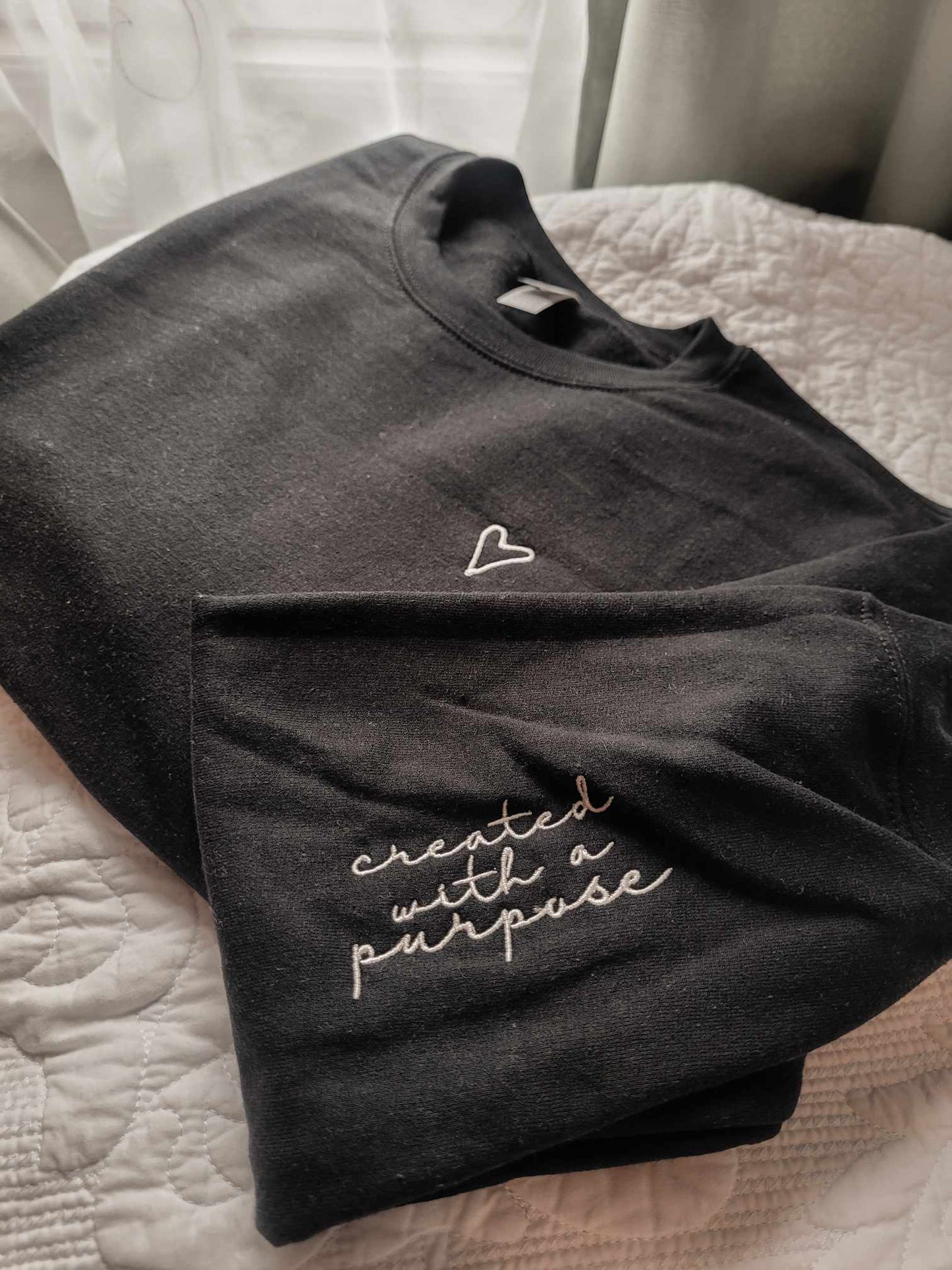 Created With A Purpose Embroidered Sweatshirt