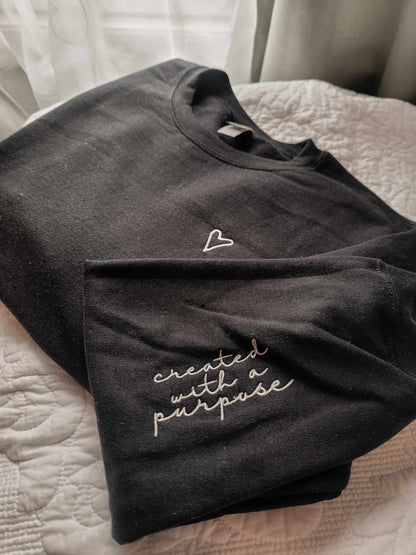 Created With A Purpose Embroidered Sweatshirt