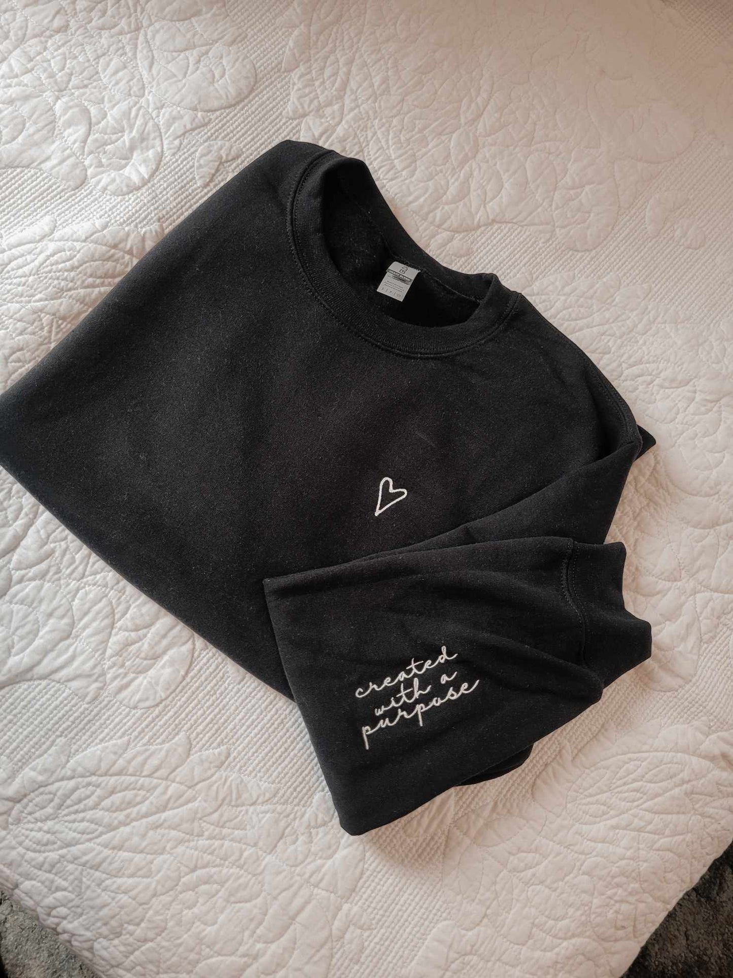 Created With A Purpose Embroidered Sweatshirt