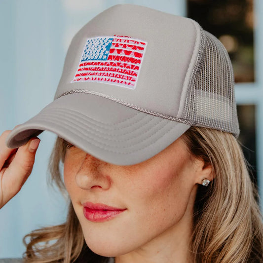 American Flag Trucker Hat